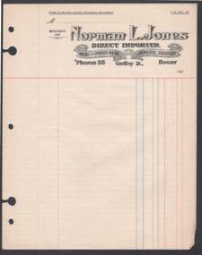 Document - CAMBRIDGE PRESS COLLECTION: ACCOUNT - NORMAN L. JONES, BOORT