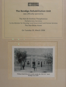 Photograph - BENDIGO REHABILITATION UNIT / BUTTS HOTEL