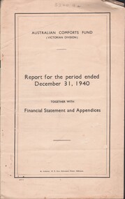 Document - LYDIA CHANCELLOR COLLECTION: AUSTRALIAN COMFORTS FUND REPORT
