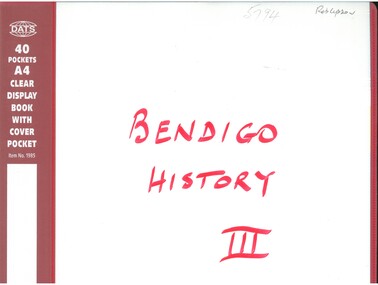 Book - BENDIGO HISTORY VOLUME 3