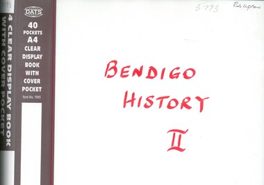 Book - BENDIGO HISTORY VOLUME 2