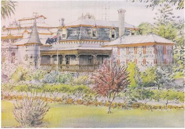 Painting - FORTUNA COLLECTION: WATERCOLOUR PAINTING OF FORTUNA VILLA (COPY)