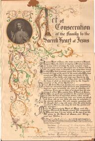 Document - RANDALL COLLECTION:  CERTIFICATE - ACT OF CONSECRATION - FOLEY FAMILY 1919
