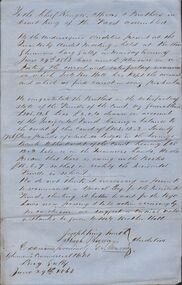 Document - ANCIENT ORDER OF FORESTERS NO. 3770 COLLECTION: CORRESPONDENCE