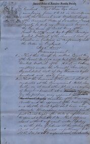 Document - ANCIENT ORDER OF FORESTERS NO. 3770 COLLECTION: CORRESPONDENCE