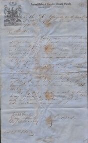 Document - ANCIENT ORDER OF FORESTERS NO. 3770 COLLECTION: CORRESPONDENCE