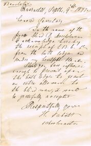 Document - ANCIENT ORDER OF FORESTERS NO. 3770 COLLECTION: CORRESPONDENCE