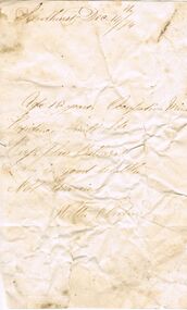 Document - ANCIENT ORDER OF FORESTERS NO. 3770 COLLECTION: CORRESPONDENCE