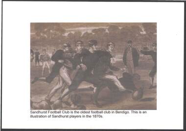 Photograph - SANDHURST FOOTBALL CLUB, BENDIGO