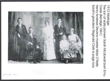 Photograph - WEDDING PHOTO: HENRY STEVENS AND HILDA O'REILLY