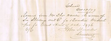 Document - ANCIENT ORDER OF FORESTERS NO. 3770 COLLECTION: CORRESPONDENCE