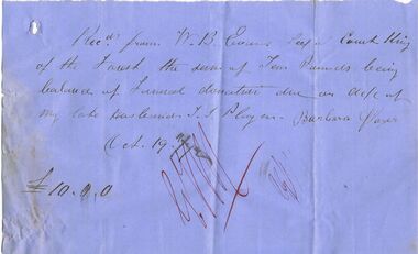 Document - ANCIENT ORDER OF FORESTERS NO. 3770 COLLECTION: CORRESPONDENCE