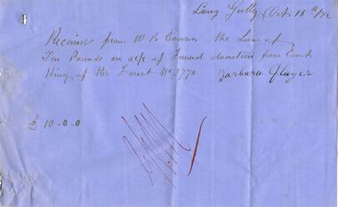 Document - ANCIENT ORDER OF FORESTERS NO. 3770 COLLECTION: CORRESPONDENCE