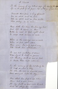 Document - JAMES TAYLOR COLLECTION: TAYLOR POEM, 1868