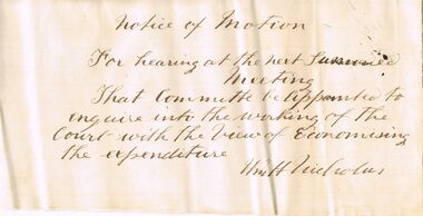 Document - ANCIENT ORDER OF FORESTERS NO. 3770 COLLECTION: CORRESPONDENCE