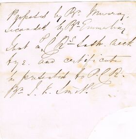 Document - ANCIENT ORDER OF FORESTERS NO. 3770 COLLECTION: CORRESPONDENCE