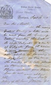 Document - ANCIENT ORDER OF FORESTERS NO. 3770 COLLECTION: CORRESPONDENCE