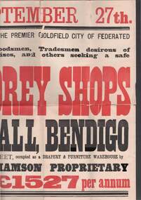 Document - BUILDINGS FOR SALE BENDIGO, Fri.27 Sep 1861-1878
