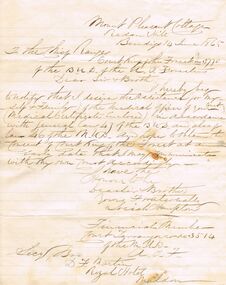 Document - ANCIENT ORDER OF FORESTERS NO. 3770 COLLECTION: CORRESPONDENCE