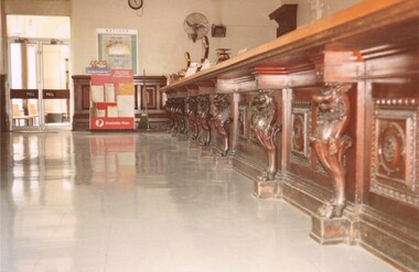 Photograph - FACIA ON FRONT OF  COUNTER AT OLD BENDIGO POST OFFICE