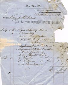 Document - ANCIENT ORDER OF FORESTERS NO. 3770 COLLECTION: CORRESPONDENCE