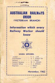 Document - BOOKLET:  INFORMATION WHICH EVERY RAILWAY WORKER SHOULD KNOW