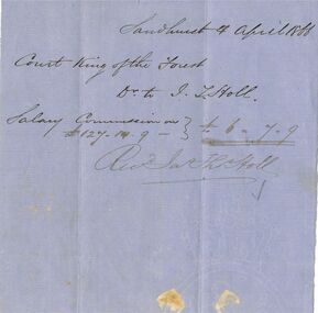 Document - ANCIENT ORDER OF FORESTERS NO. 3770 COLLECTION: CORRESPONDENCE