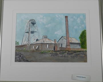 Painting - JOHN HALL COLLECTION: WATER COLOUR VICTORIA QUARTZ MINE