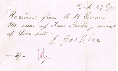 Document - ANCIENT ORDER OF FORESTERS NO. 3770 COLLECTION: CORRESPONDENCE