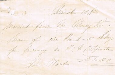 Document - ANCIENT ORDER OF FORESTERS NO. 3770 COLLECTION: CORRESPONDENCE