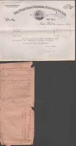 Document - COHN BROTHERS COLLECTION: BROWN MANILLA PRINTED ENVELOPE