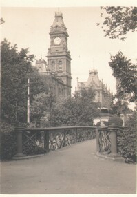 Photograph - PHOTOGRAPH LOOKING FROM ROSALIND PARK, BRIDGE OVER BENDIGO CREEK, TOWARDS BENDIGO POST OFFICE