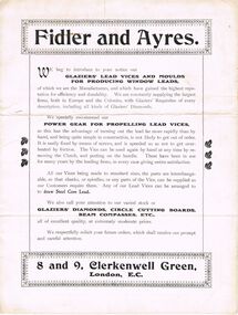 Document - OWEN WILLIAMS COLLECTION: FIDLER & AYRES (LONDON) STOCK CATALOGUE