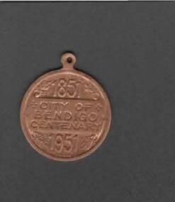 Medal - TERRY DAVIDSON COLLECTION: CITY OF BENDIGO CENTENARY MEDAL, 1951