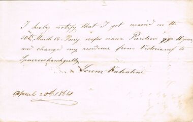 Document - ANCIENT ORDER OF FORESTERS NO. 3770 COLLECTION: CORRESPONDENCE