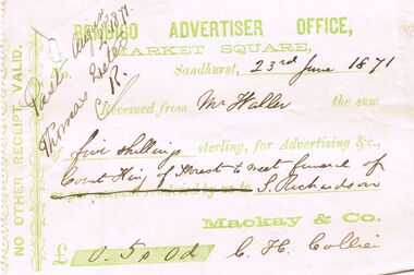 Document - ANCIENT ORDER OF FORESTERS NO. 3770 COLLECTION: CORRESPONDENCE