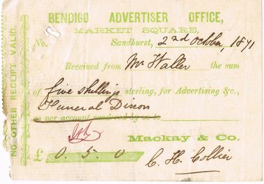 Document - ANCIENT ORDER OF FORESTERS NO. 3770 COLLECTION: CORRESPONDENCE