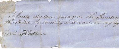 Document - ANCIENT ORDER OF FORESTERS NO. 3770 COLLECTION: CORRESPONDENCE