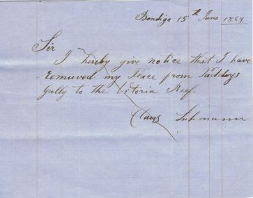 Document - ANCIENT ORDER OF FORESTERS NO. 3770 COLLECTION: CORRESPONDENCE