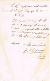 Document - ANCIENT ORDER OF FORESTERS NO. 3770 COLLECTION: CORRESPONDENCE