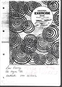 Document - NORM HARRIS COLLECTION: EXERCISE BOOK OF LEN HARVEY'S NOTES ON COSTERFIELD
