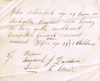 Document - ANCIENT ORDER OF FORESTERS NO. 3770 COLLECTION: CORRESPONDENCE