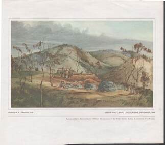 Painting - CAROL HOLSWORTH COLLECTION: 1970 NATIONAL BANK PAINTING 'UPPER SHAFT - PORT LINCOLN MINE 1848'