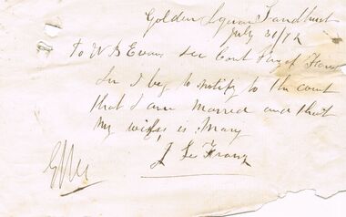 Document - ANCIENT ORDER OF FORESTERS NO. 3770 COLLECTION: CORRESPONDENCE