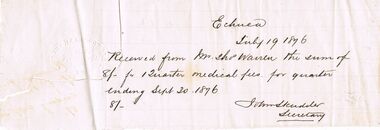 Document - ANCIENT ORDER OF FORESTERS NO. 3770 COLLECTION: CORRESPONDENCE