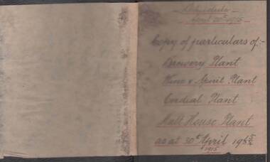 Book - COHN BROTHERS COLLECTION: SCHEDULE APRIL 30TH 1915 NOTEBOOK