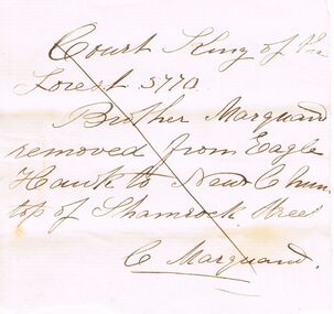 Document - ANCIENT ORDER OF FORESTERS NO. 3770 COLLECTION: CORRESPONDENCE