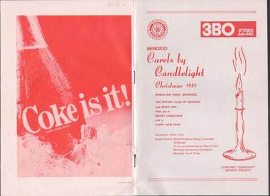 Magazine - ERROL BOVAIRD COLLECTION: BENDIGO CAROLS BY CANDLELIGHT CHRISTMAS 1985