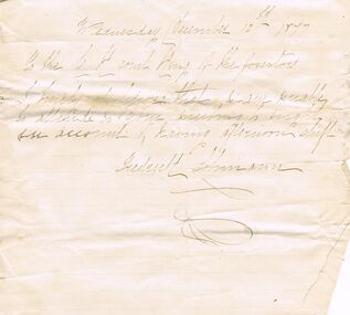 Document - ANCIENT ORDER OF FORESTERS NO. 3770 COLLECTION: CORRESPONDENCE