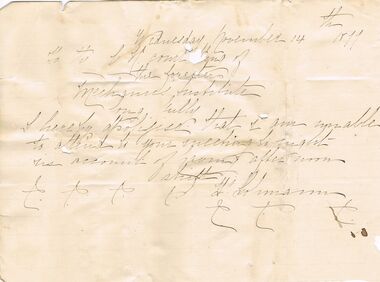 Document - ANCIENT ORDER OF FORESTERS NO. 3770 COLLECTION: CORRESPONDENCE